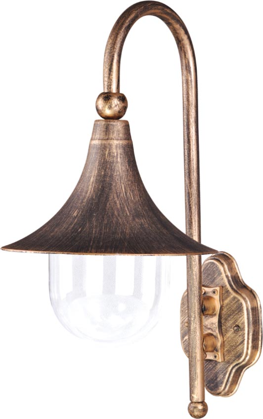 Kaja Boston lámpara de pared para exteriores 1x60 W negro-oro K-8125CZARNY/ZŁOTY