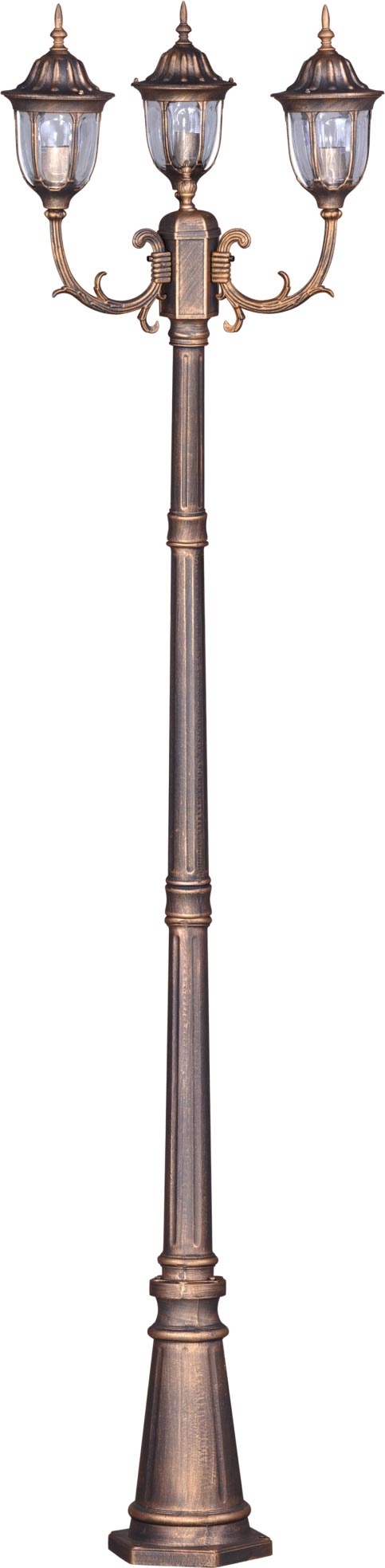 Kaja Vasco lámpara de pie para exteriores 3x60 W negro-oro K-7007A2/3NCZARNY/ZŁOTY