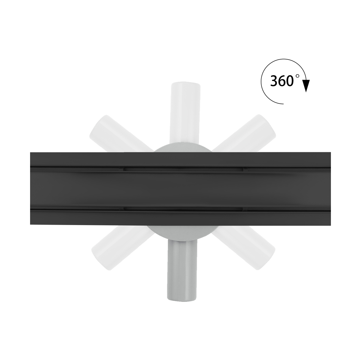 Hagser Iris desagüe de ducha 70 cm negro HGR13000030