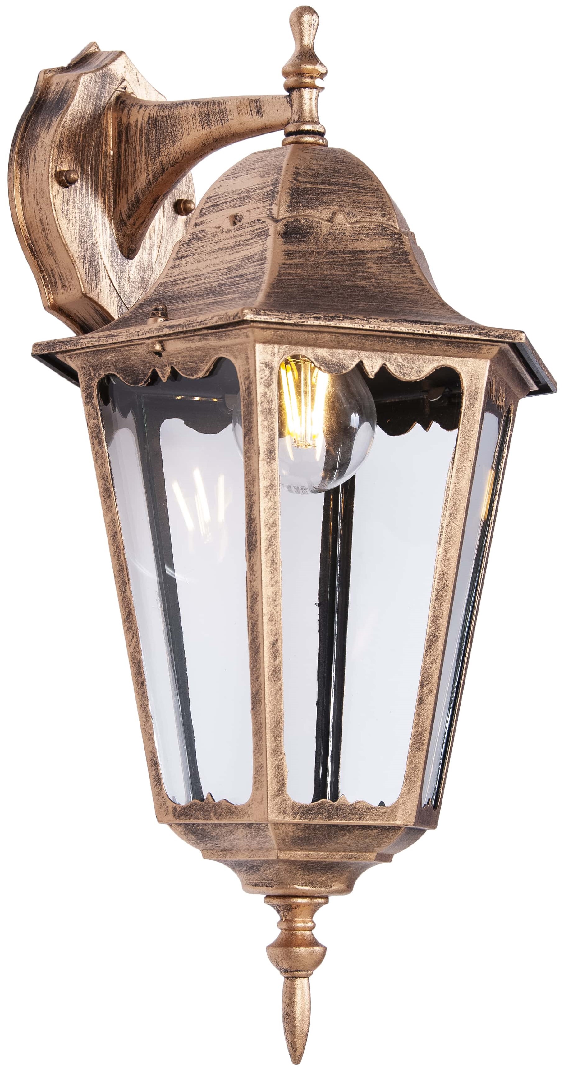 Kaja Lozana lámpara de pared para exteriores 1x60 W negro-oro K-5006ADOWNCZARNY/ZŁOTY