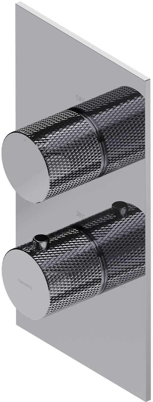 Omnires Contour grifo de bañera y ducha empotrado con termostato cromo CT8036CR
