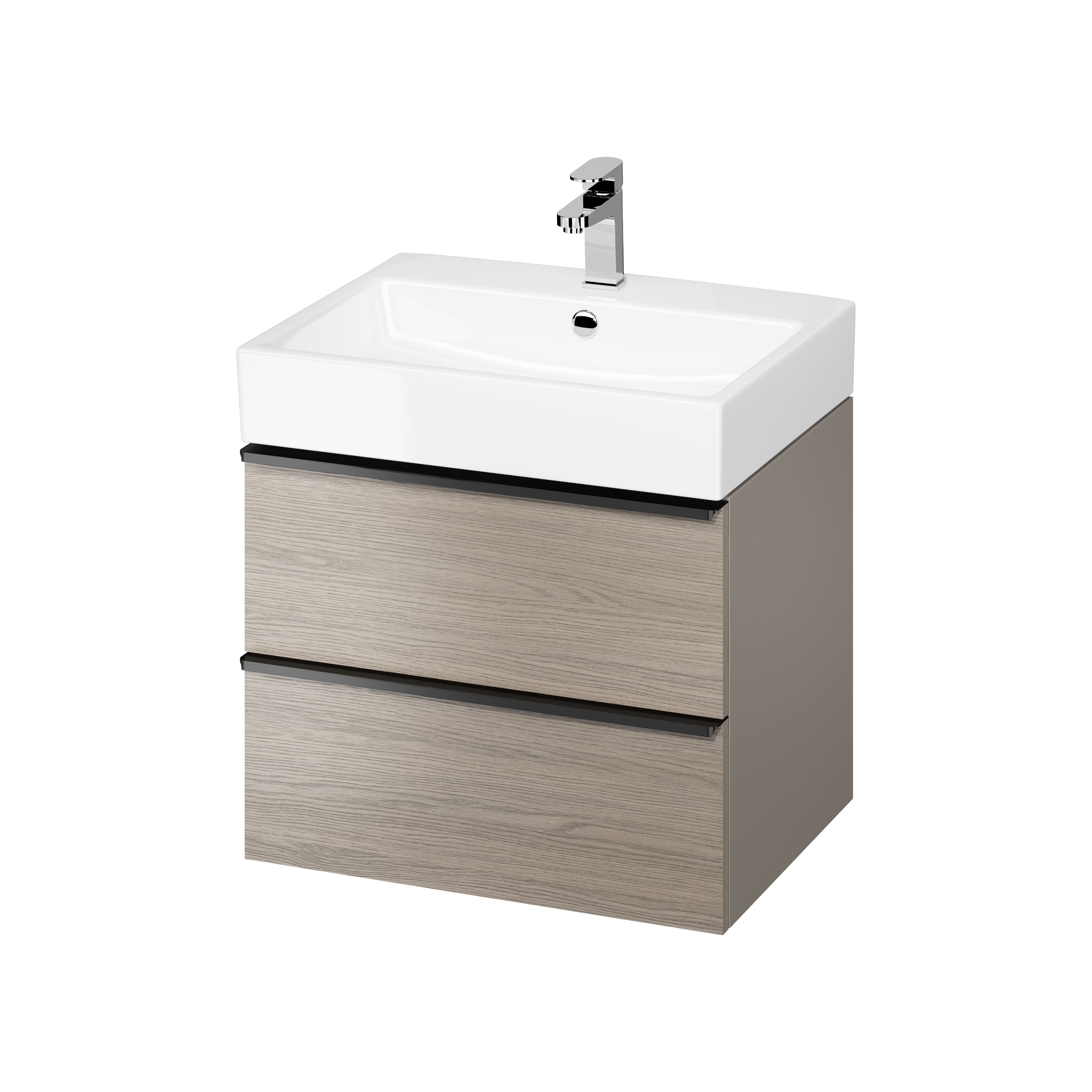 Cersanit Virgo armario 59.4x42.7x50.1 cm suspendido, para lavabo gris-roble S522-021