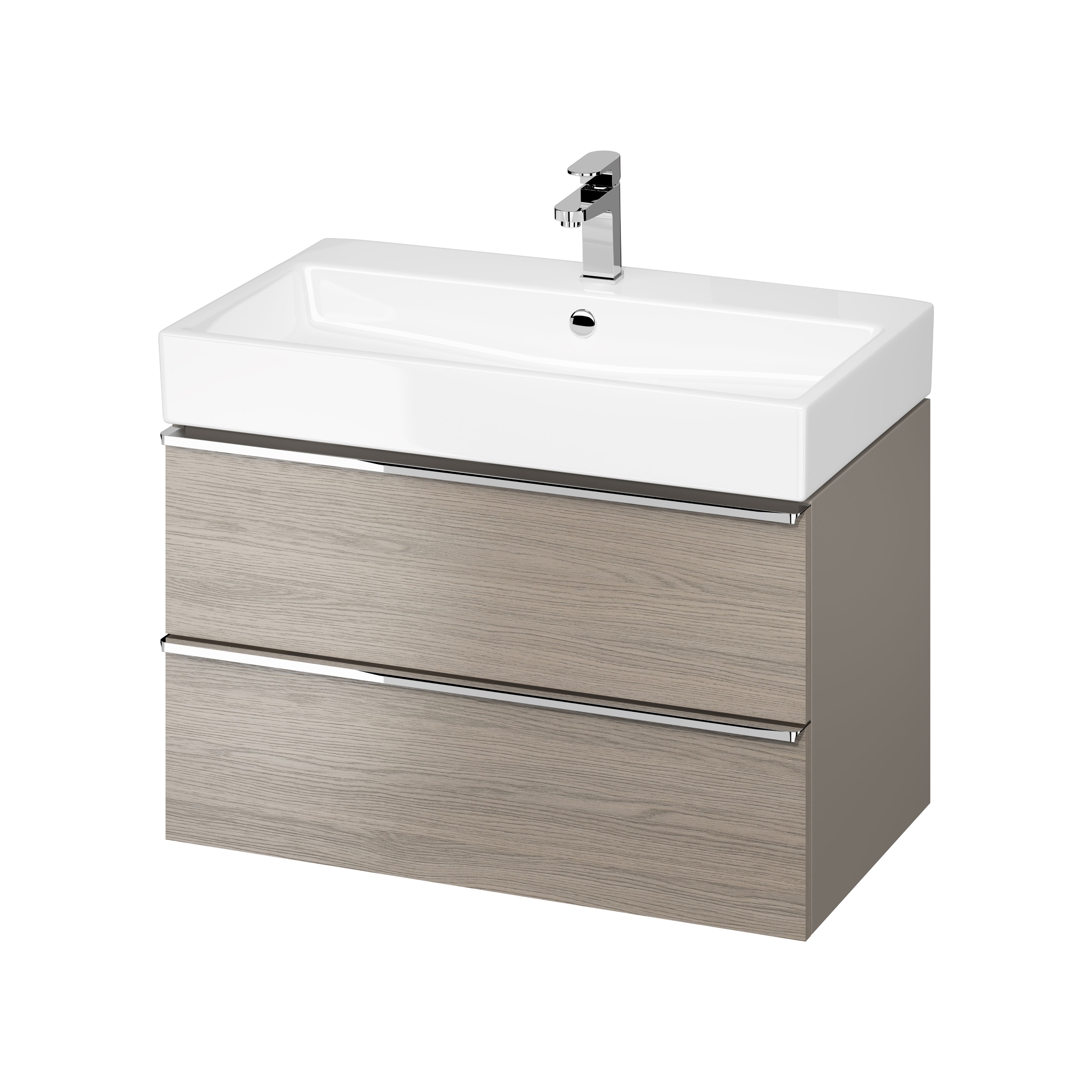 Cersanit Virgo armario 79.4x42.7x50.1 cm suspendido, para lavabo gris-roble S522-028