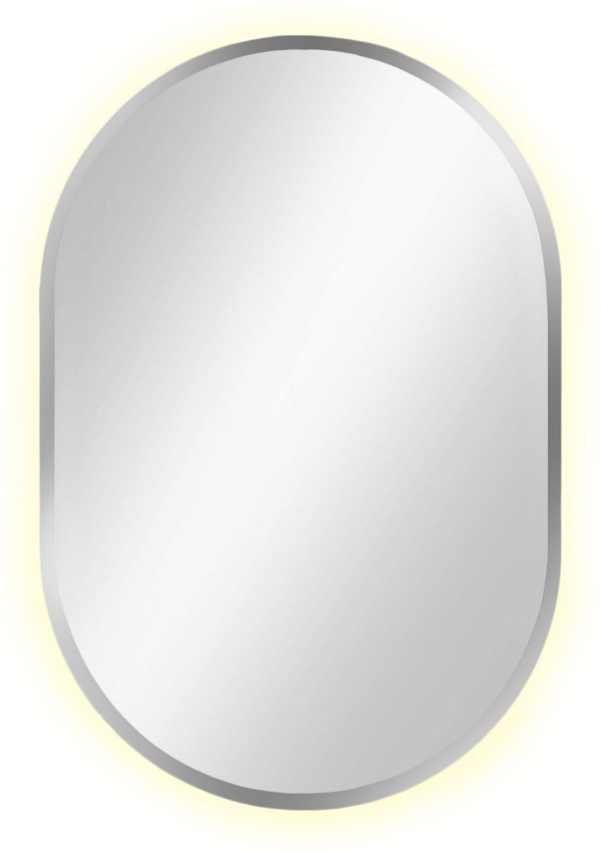Baltica Design Tiny Border Pastille espejo 40x95 cm oval con iluminación plata 5904107904788