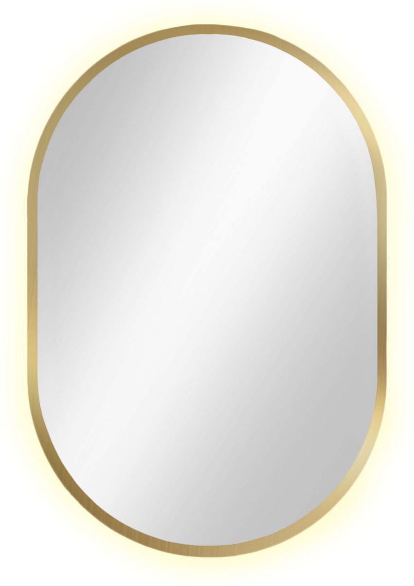 Baltica Design Tiny Border Pastille espejo 40x90 cm oval con iluminación oro 5904107904818