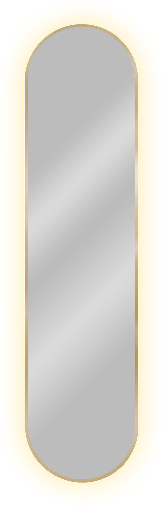 Baltica Design Tiny Border Pastille espejo 40x155 cm oval con iluminación dorado 5904107905693