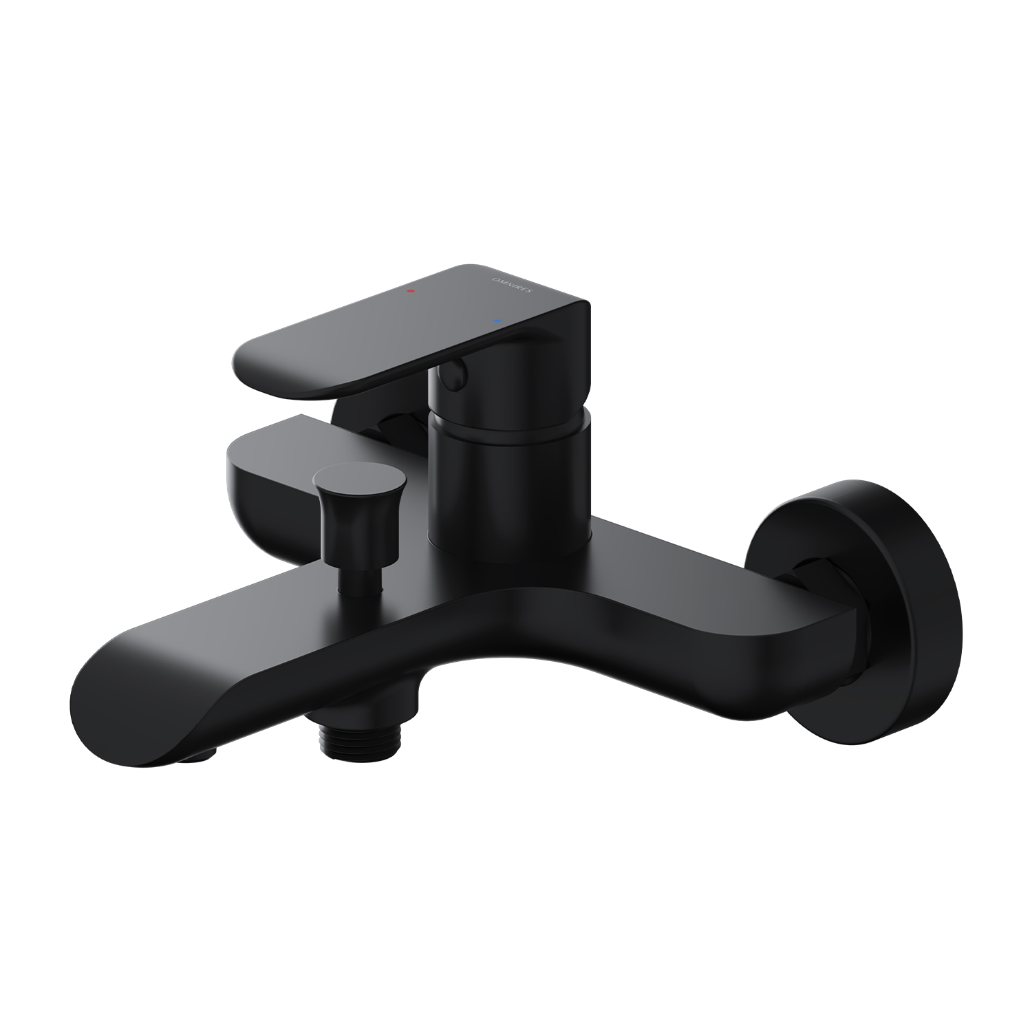 Omnires Sacramento grifo de bañera y ducha a pared negro SC2330BL