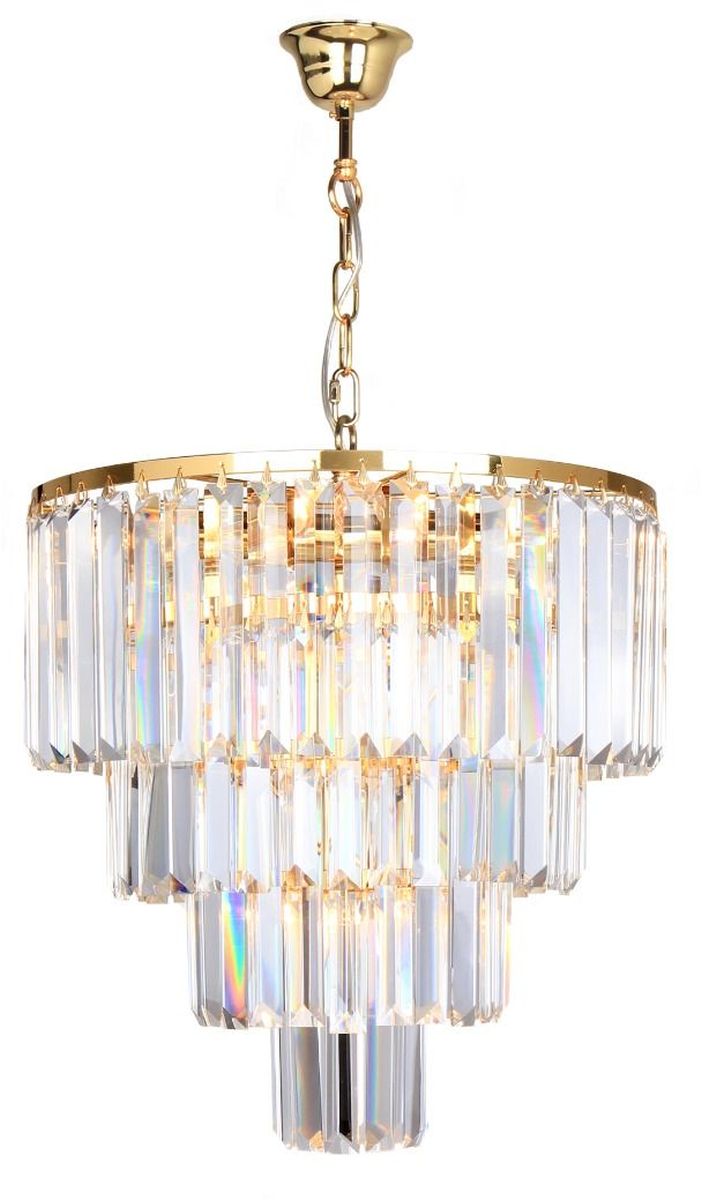 Zuma Line Amedeo lámpara colgante 5x40 W oro-cristal 17106/4+1-GLD