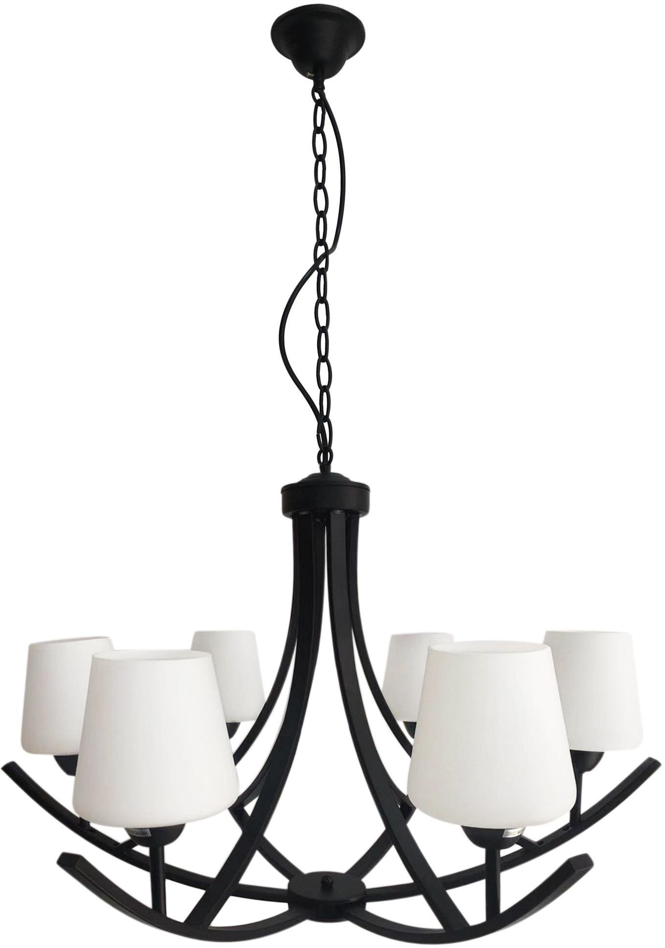 Candellux Londyn lámpara colgante 6x60 W blanco-negro 36-38845