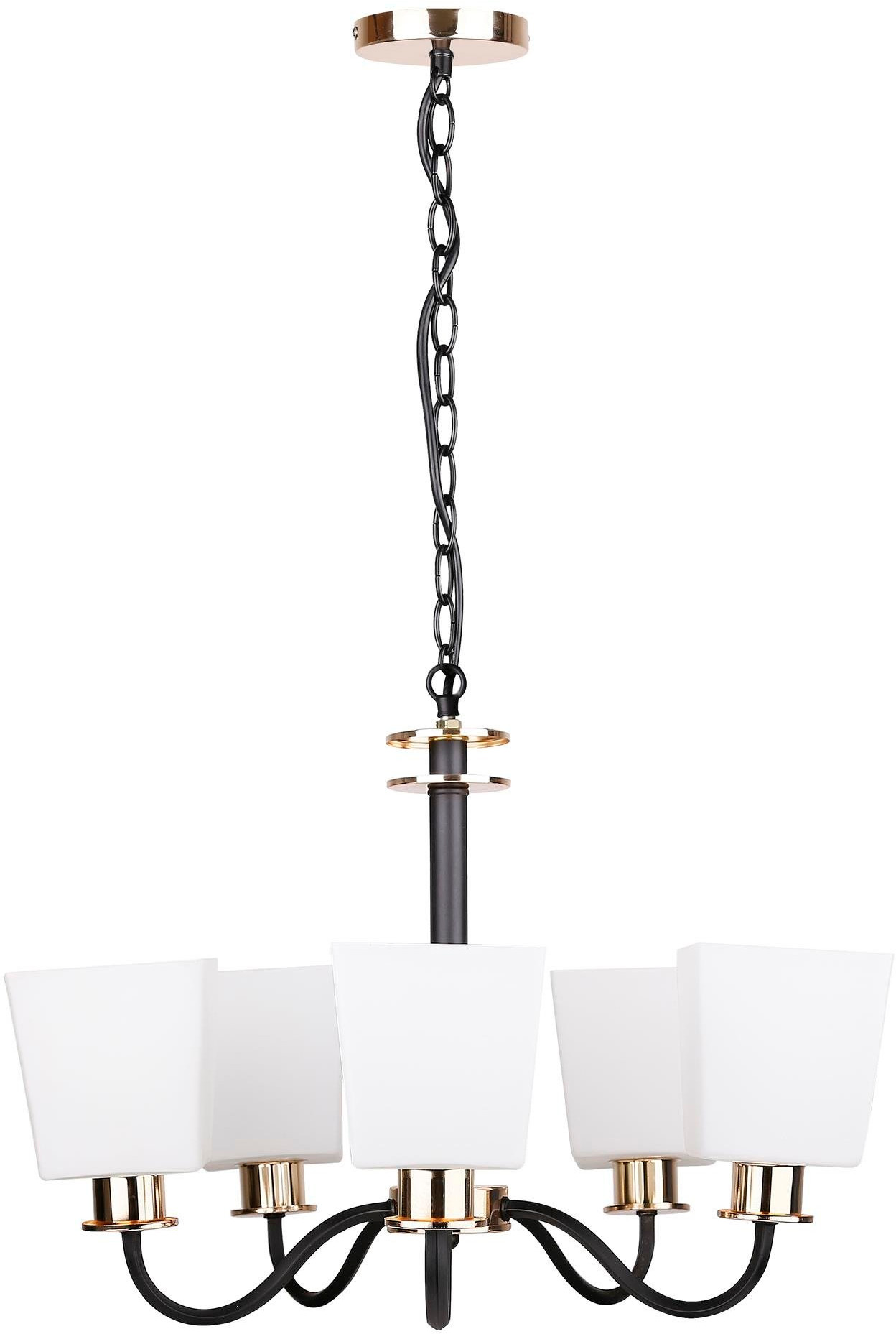 Candellux Schubert lámpara colgante 5x60 W negro-oro 35-74249
