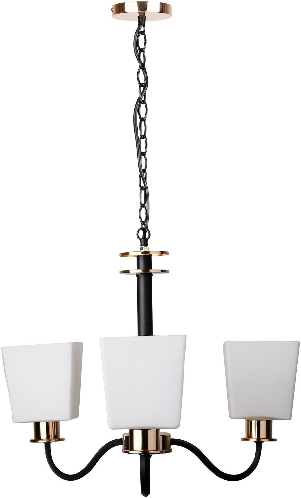 Candellux Schubert lámpara colgante 3x60 W negro-oro 33-74232