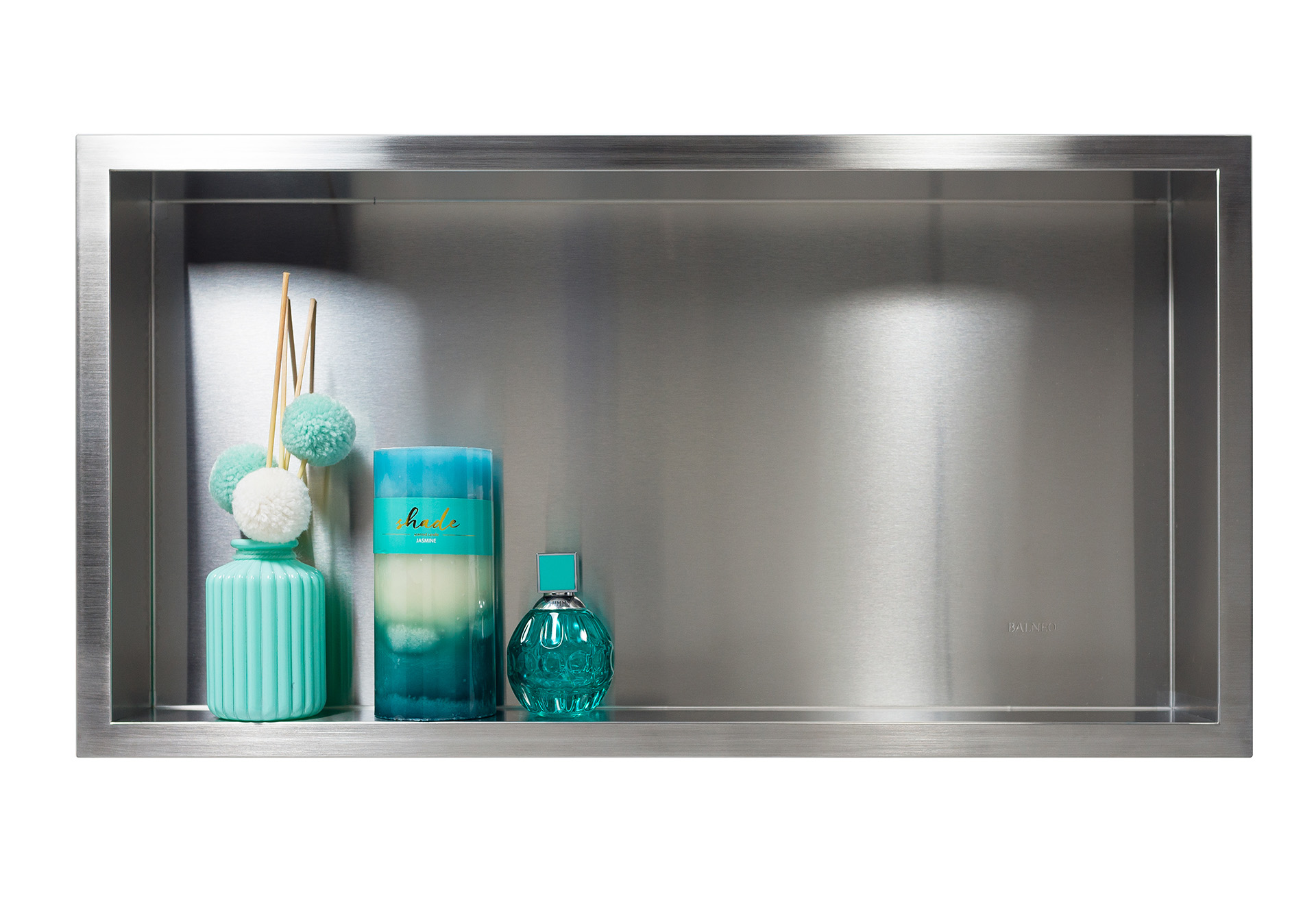 Balneo Wall-Box One Inox estante empotrado 60 cm acero OB-IN3