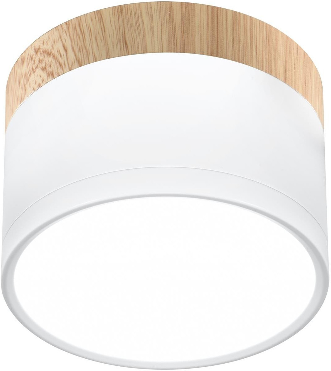 Candellux Tuba lámpara de techo 1x9 W blanco-madera 2273648