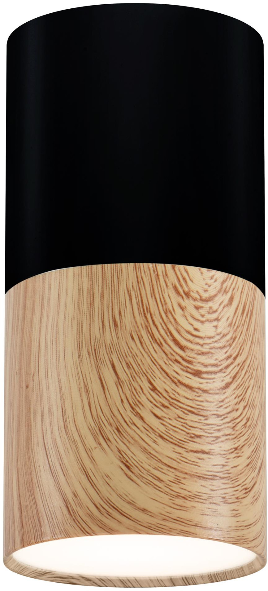 Candellux Tuba lámpara de techo 1x15 W negro-madera 2282862