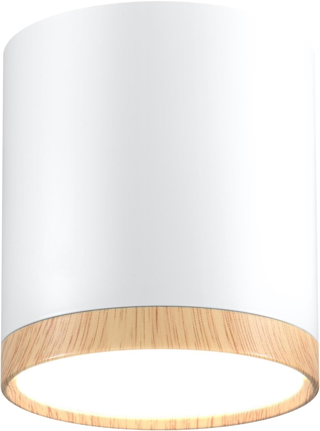 Candellux Tuba lámpara de techo 1x5 W blanco-madera 2273624