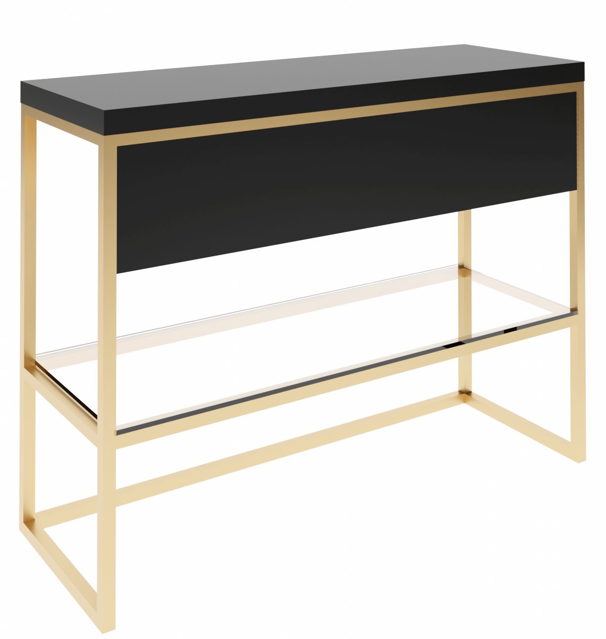 Baltica Design Trine consola 60x40x75 cm negro-oro 5904107906355