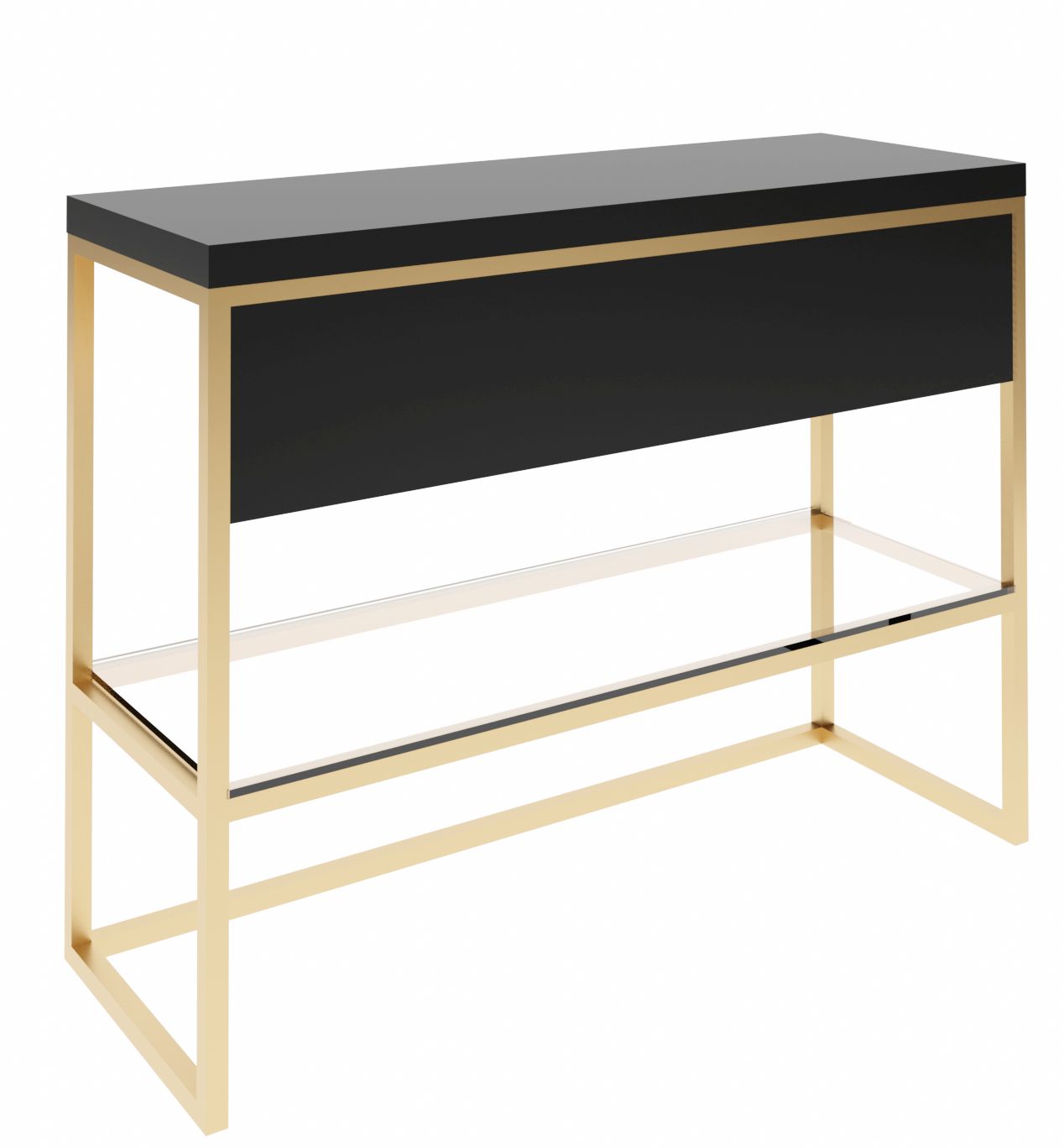 Baltica Design Trine consola 80x40x75 cm negro-oro 5904107906362