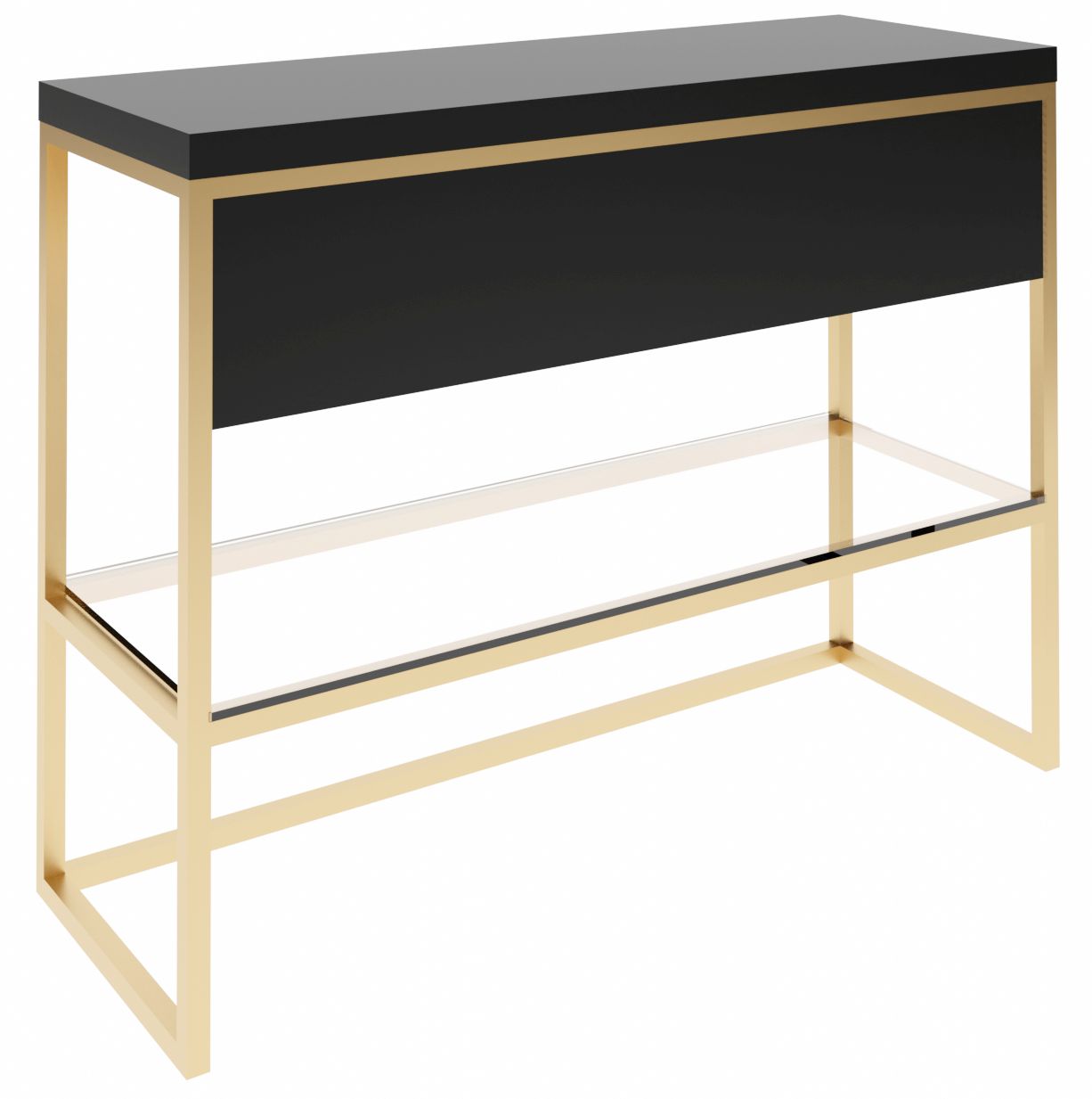 Baltica Design Trine consola 100x40x75 cm negro-oro 5904107906379
