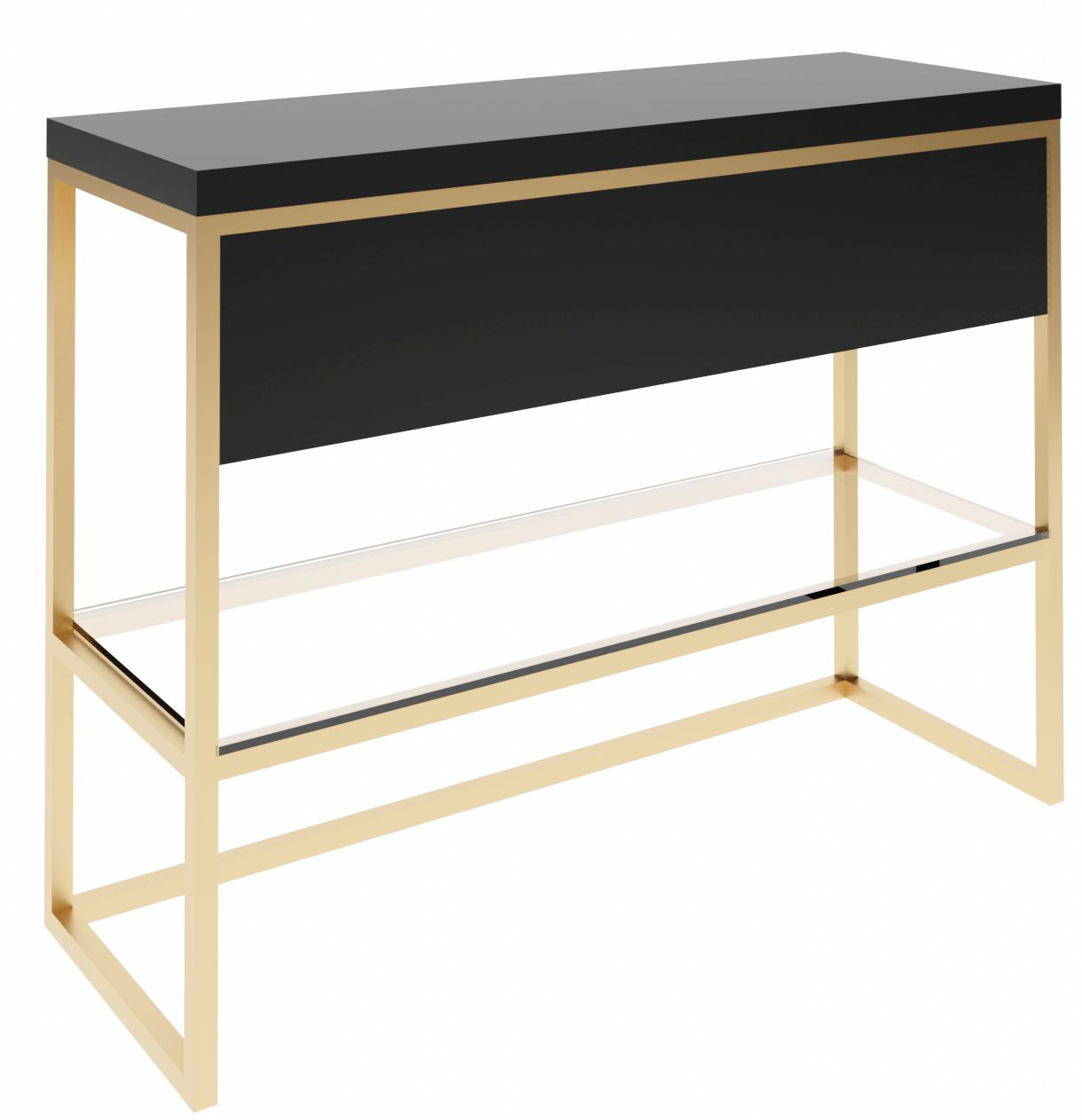 Baltica Design Trine consola 120x40x75 cm negro-oro 5904107906386