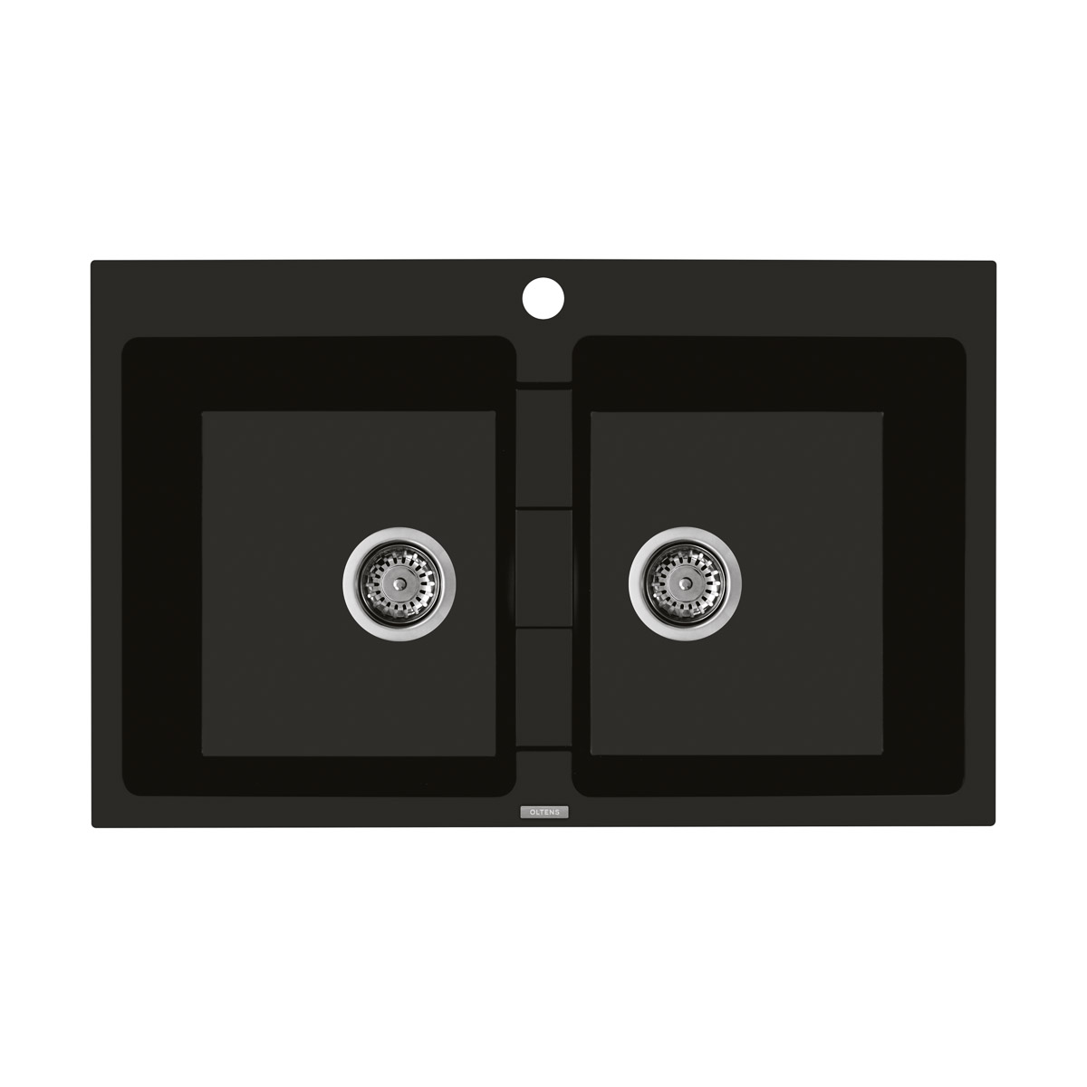 Oltens Gravan fregadero de granito 78x50 cm negro 72400300