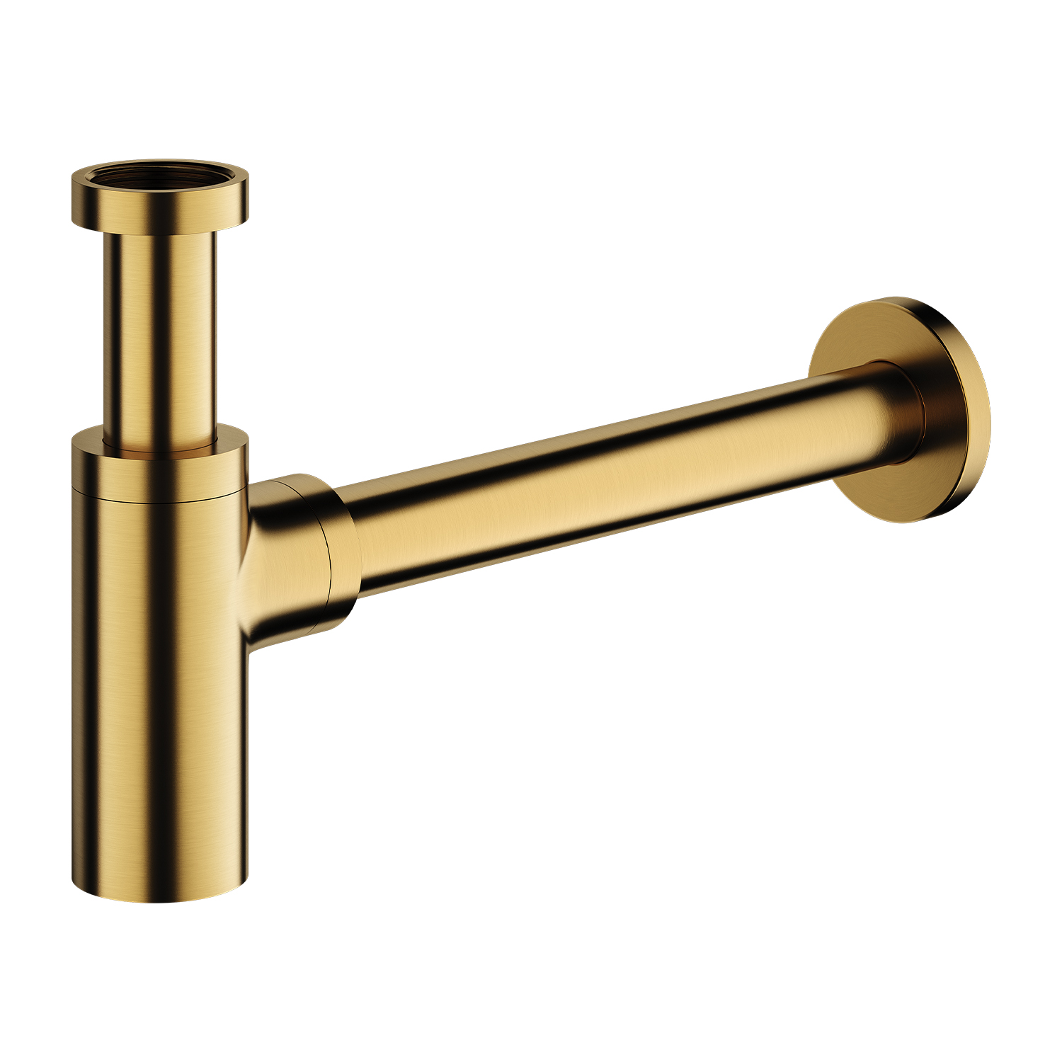 Omnires sifón de lavabo botella oro A186GLB