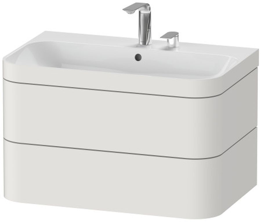 Duravit Happy D.2 lavabo con mueble 77.5 cm blanco HP4637E3939