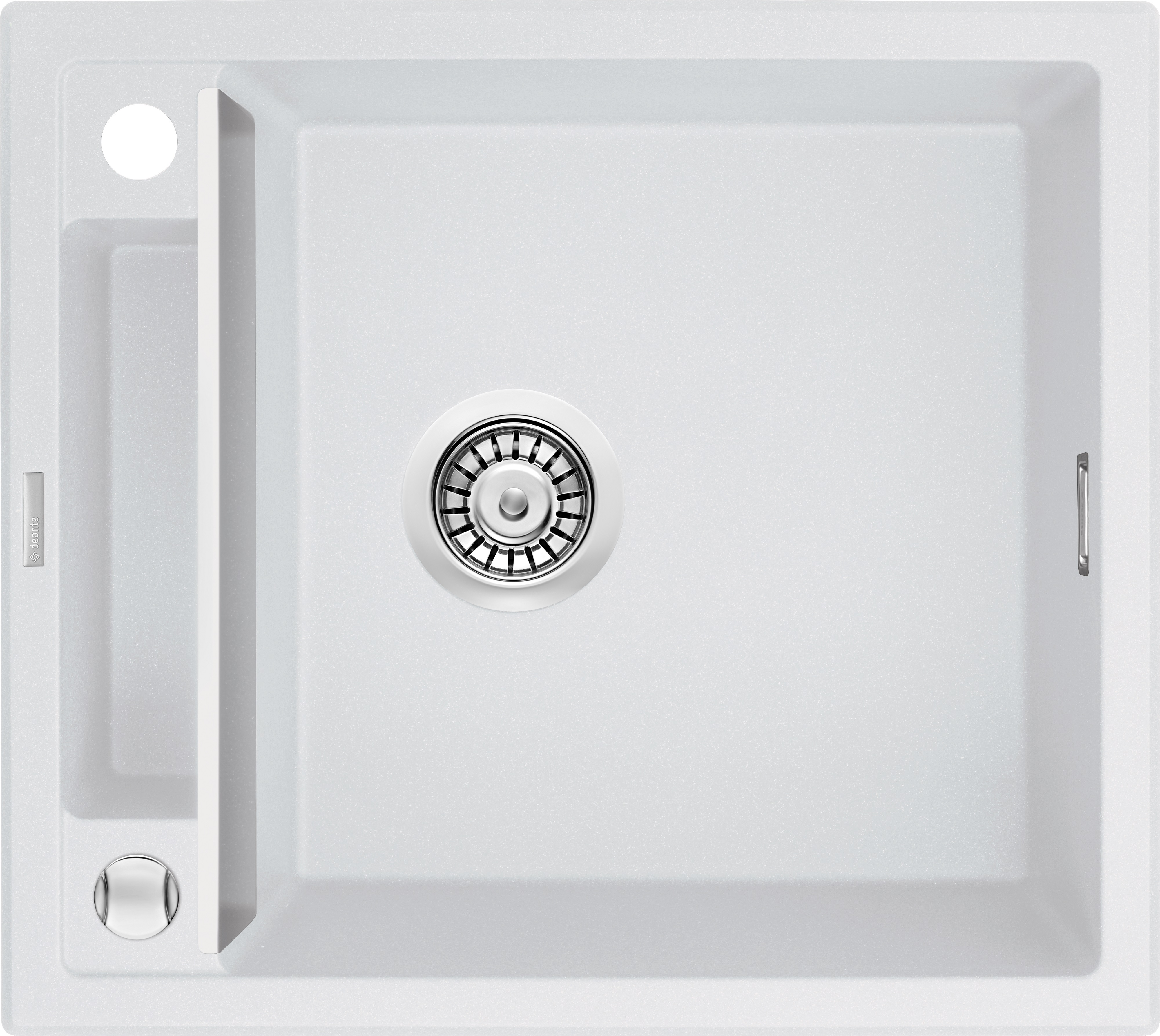 Deante Magnetic fregadero de granito 56x50 cm blanco ZRM_A103