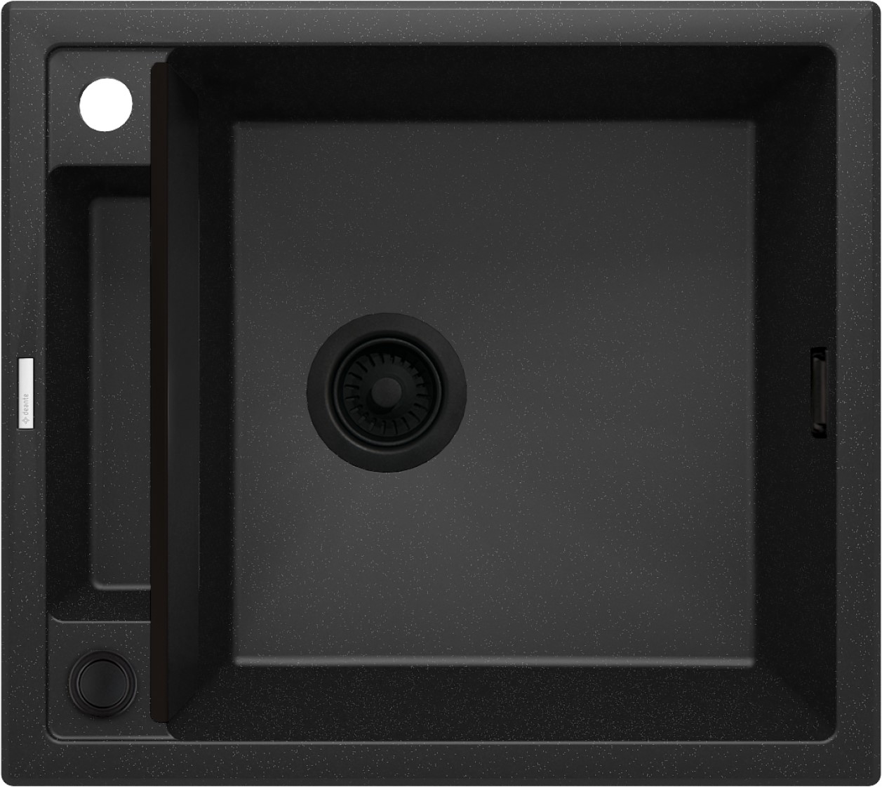 Deante Magnetic fregadero de granito 56x50 cm gris/grafito/ónix ZRM_G103