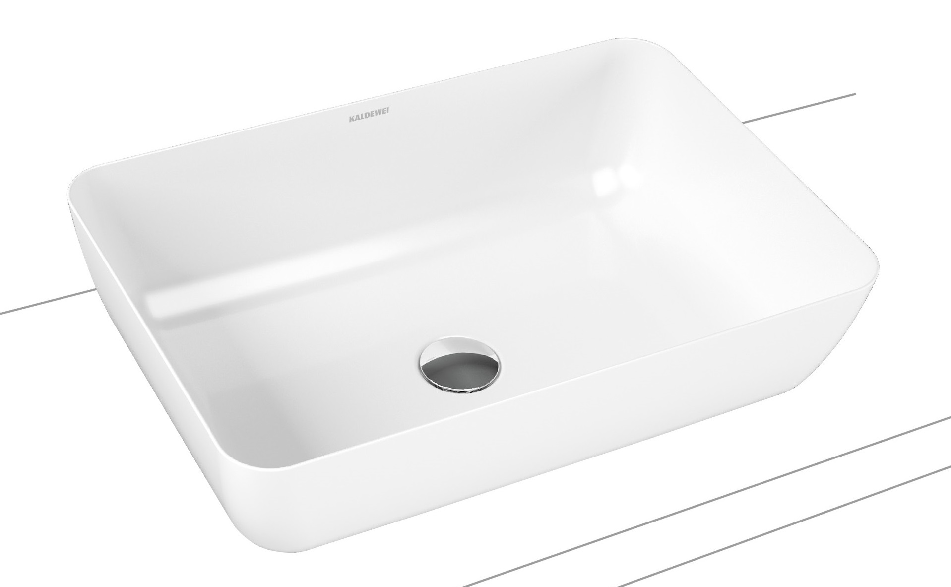 Kaldewei Cayono lavabo 52x35.5 cm rectangular sobre encimera blanco 913506000001