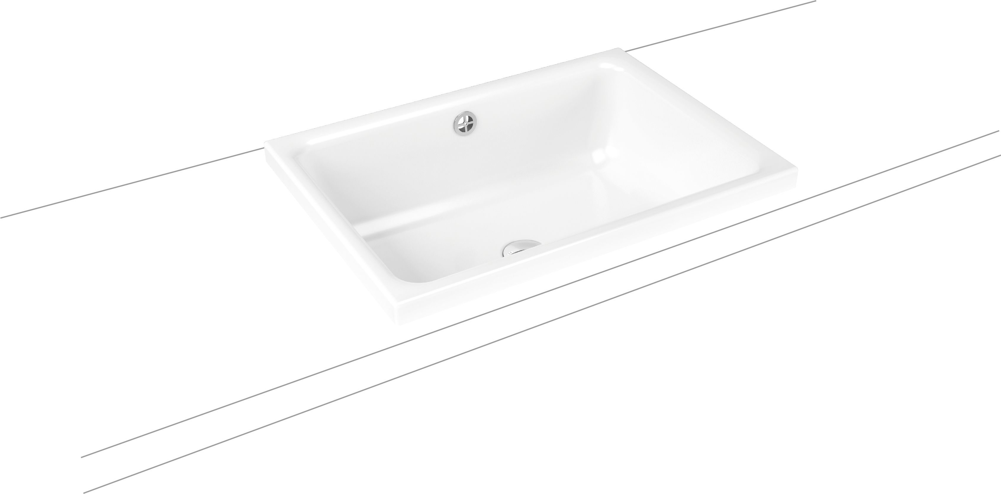 Kaldewei Cayono lavabo 58x41.5 cm rectangular empotrado blanco 913606000001