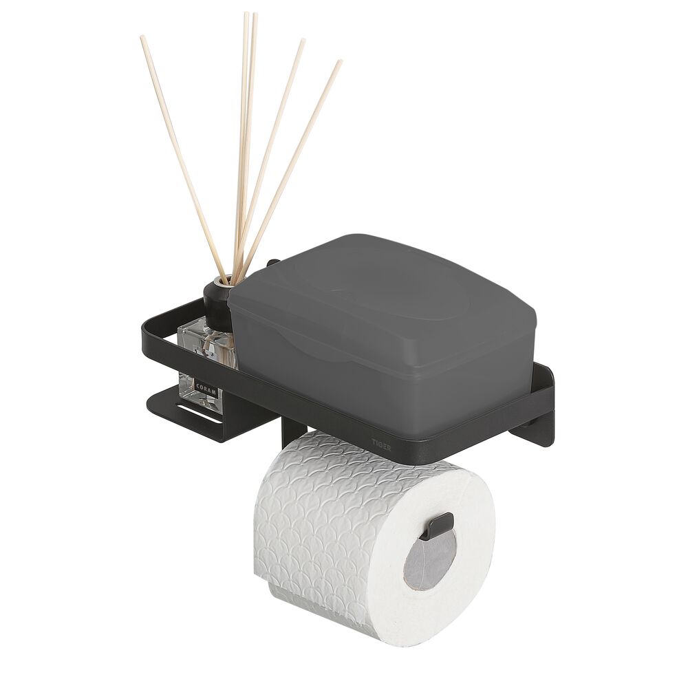 Tiger Caddy portarrollos de papel higiénico negro 1401430746