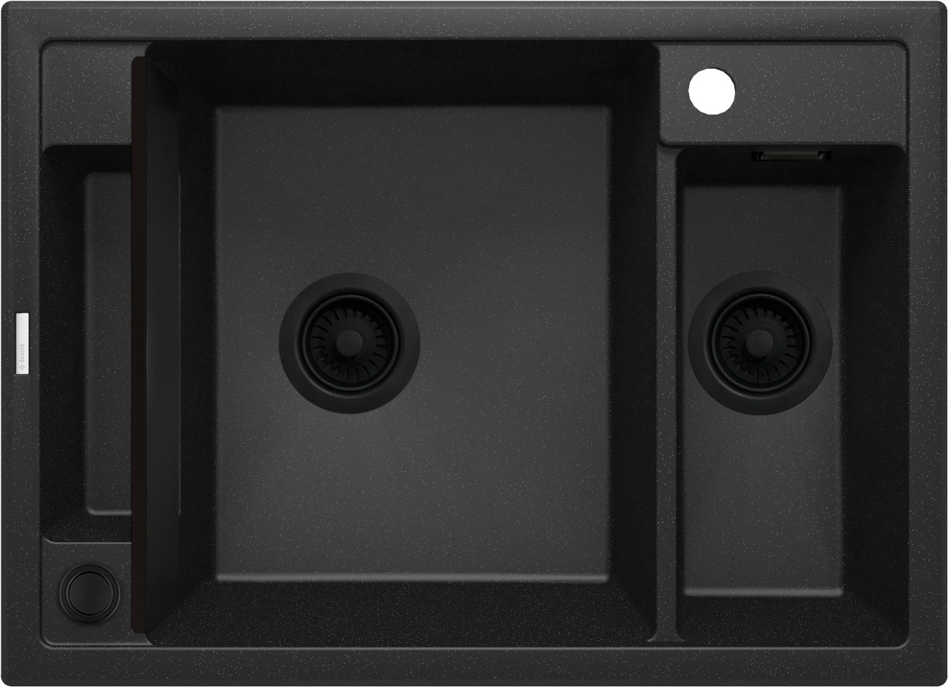 Deante Magnetic fregadero de granito 69x50 cm negro ZRM_G503