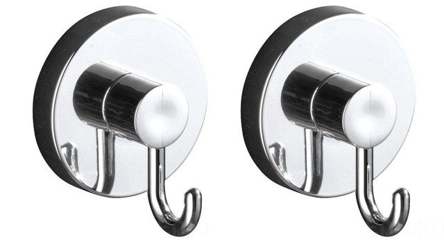 Wenko Vacuum-Loc rund Stah conjunto de colgadores plata 20900100