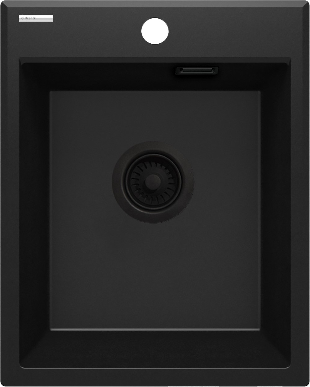 Deante Eridan fregadero de granito 50x40 cm negro ZQE_N104