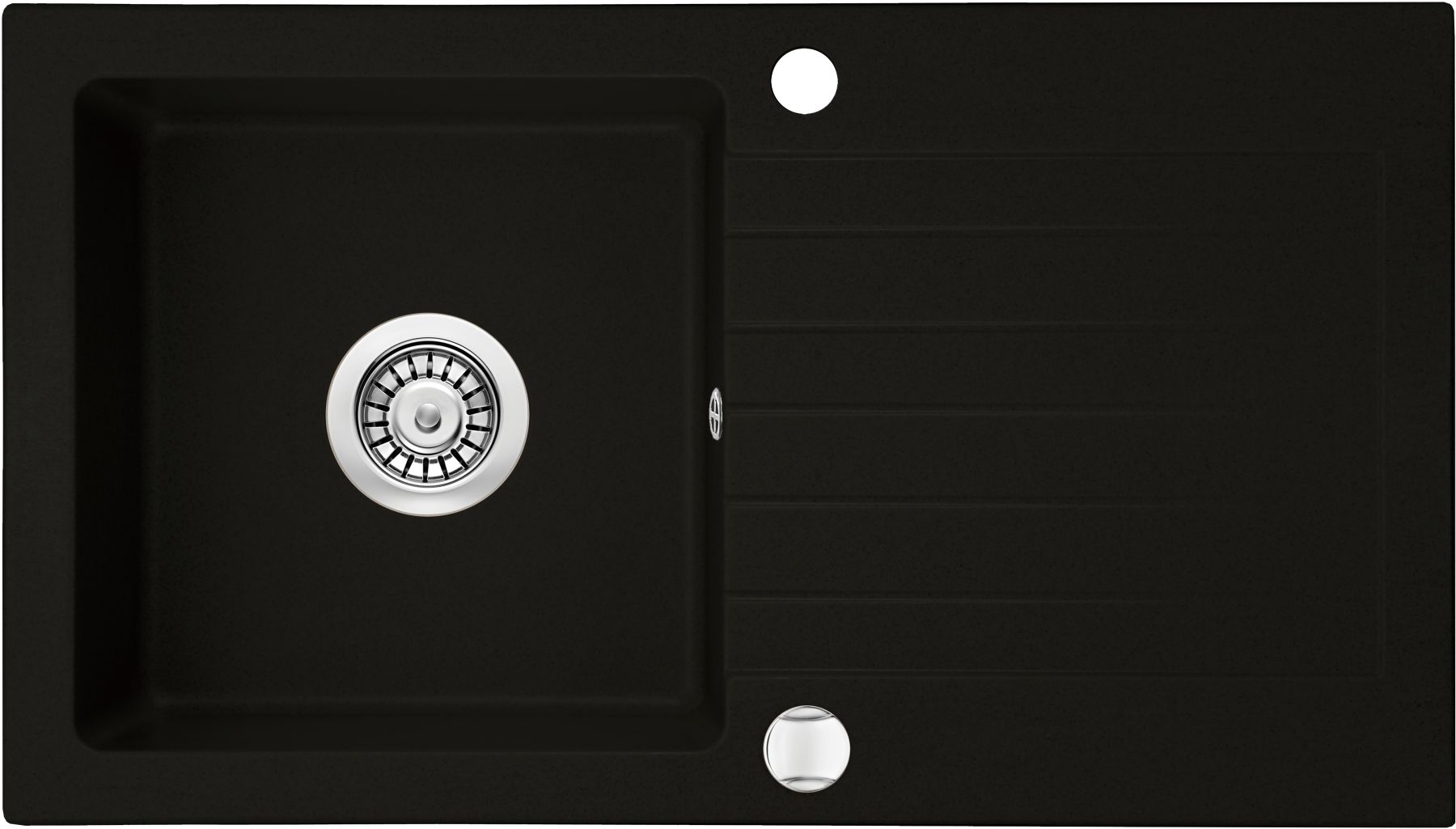 Deante Zorba fregadero de granito 76x44 cm negro ZQZ_N113