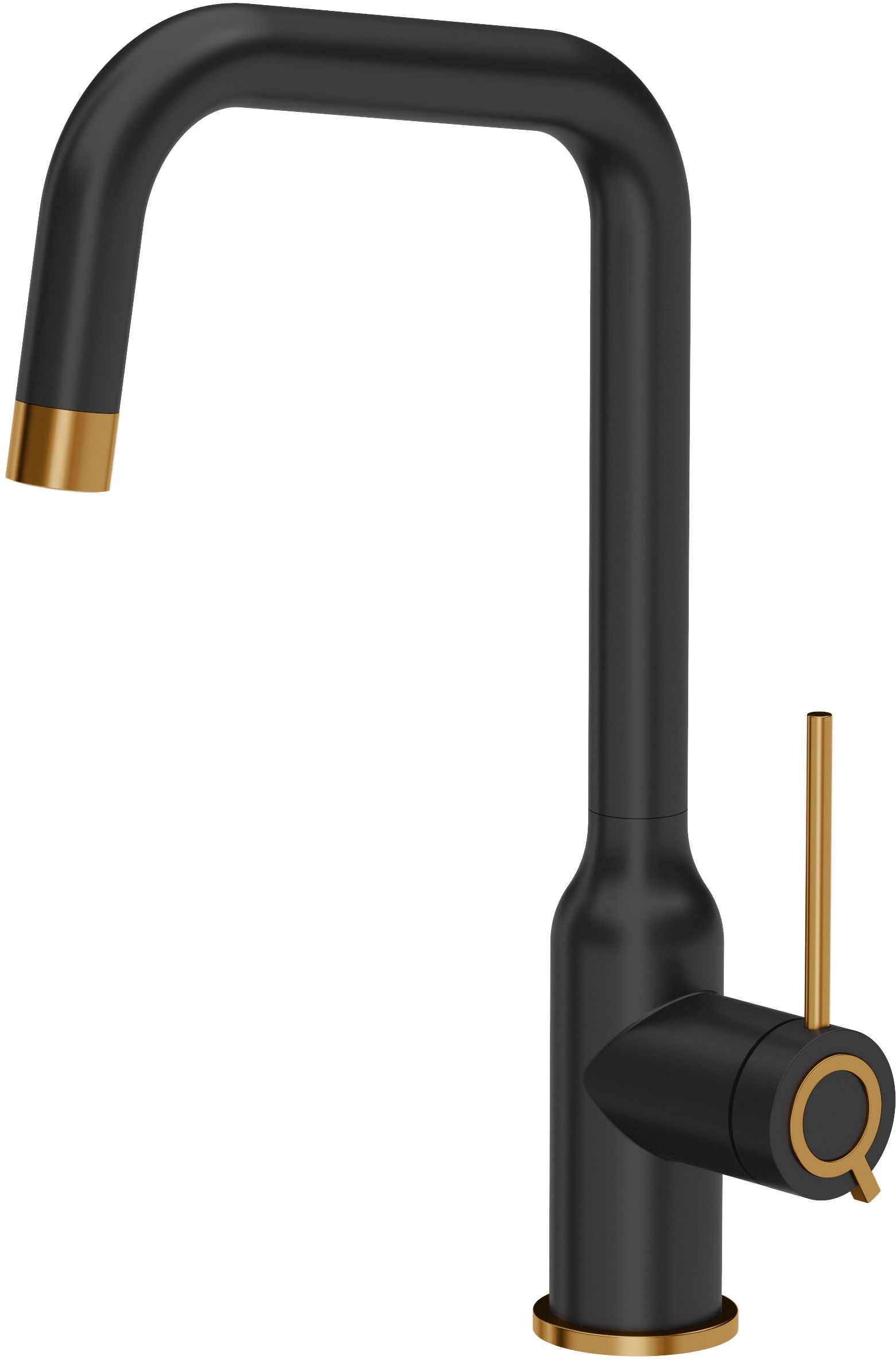 Quadron Natalie Q Line grifo de cocina de pie negro-cobre 3523501_BLMPVDC1