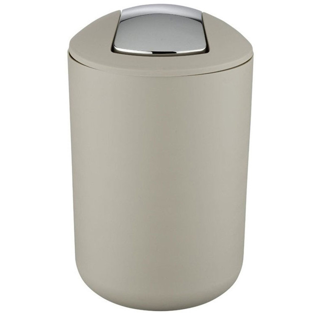 Wenko Brasil papelera 6.5 l cromo-beige 21222100