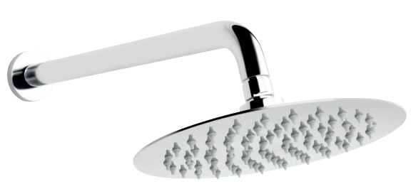 Ferro Slim brazo de ducha con efecto lluvia 20x20 cm circular cromo NPT11