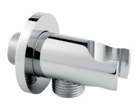 Ferro conector angular con soporte cromo PKN14