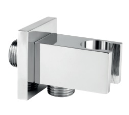 Ferro conector angular con soporte cromo PKN15