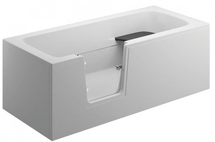 Polimat Vovo bañera rectangular con puerta 150x75 cm blanco 00484