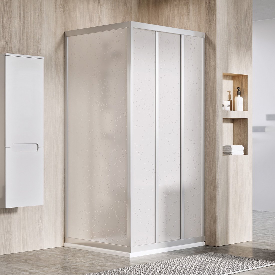 Ravak Supernova puerta de ducha 80 cm corredera satinado mate/poliestireno 00V40UR211