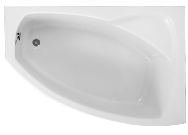 Polimat Frida bañera de esquina 140x80 cm derecha blanco 00268