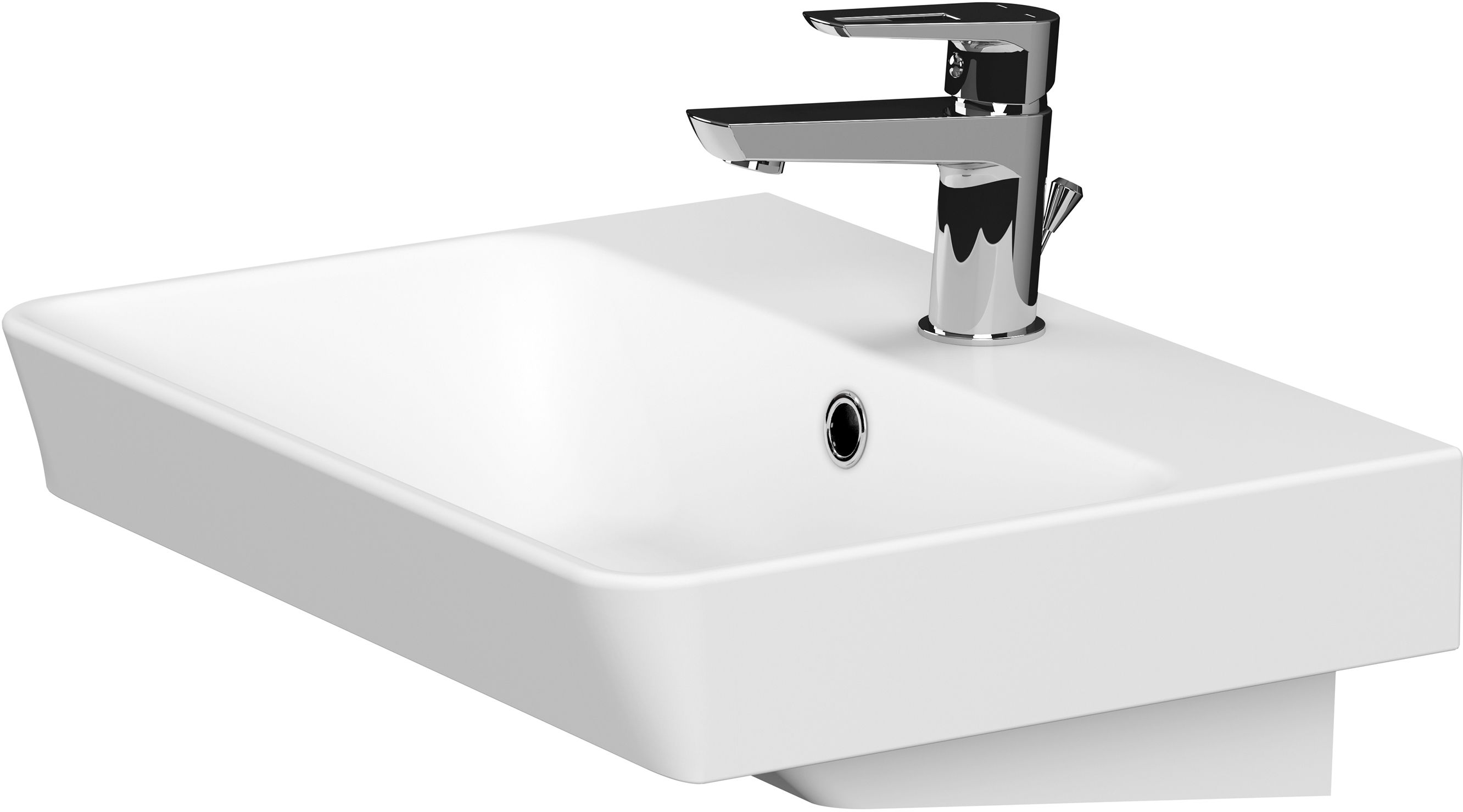Cersanit Mille lavabo 50.5x38.5 cm rectangular clásico-para mueble blanco K675-004