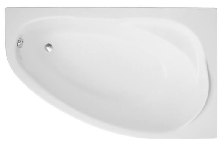 Polimat Marea bañera de esquina 150x100 cm derecha blanco 00293