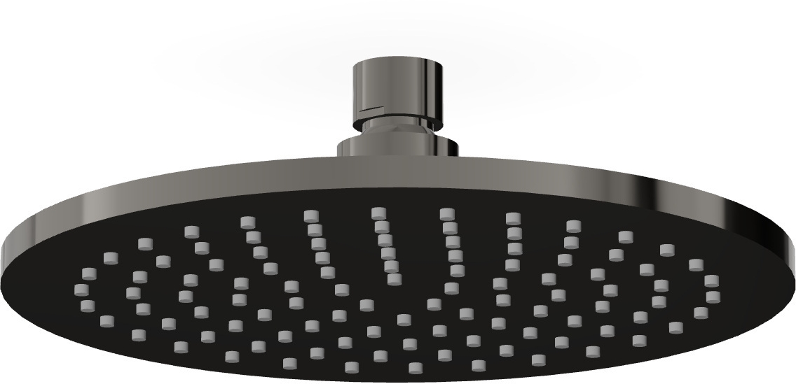 Zucchetti ducha con efecto lluvia 20x20 cm circular negro Z94265.C50