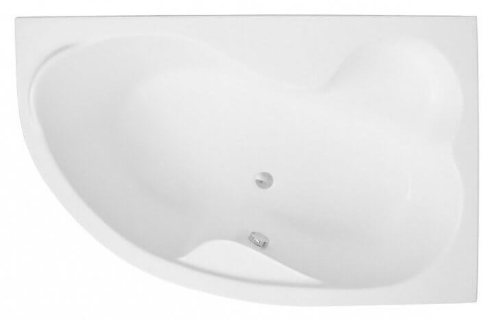 Polimat Mega bañera de esquina 160x105 cm derecha blanco 00229