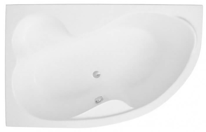 Polimat Mega bañera de esquina 160x105 cm izquierda blanco 00230