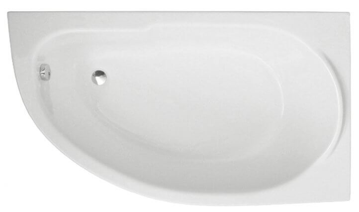 Polimat Miki bañera de esquina 145x85 cm derecha blanco 00420