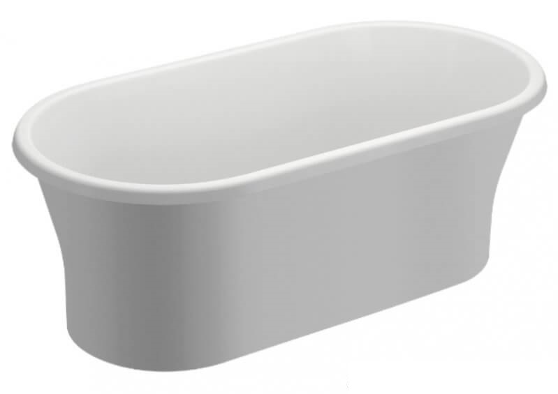 Polimat Amona New bañera exenta 150x75 cm oval blanco 00055